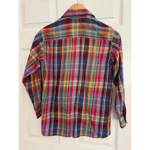CHAPS Boys Multicolored Plaid Button Up Shirt Size Medium 10-12 SOFT - Picture 3 of 7